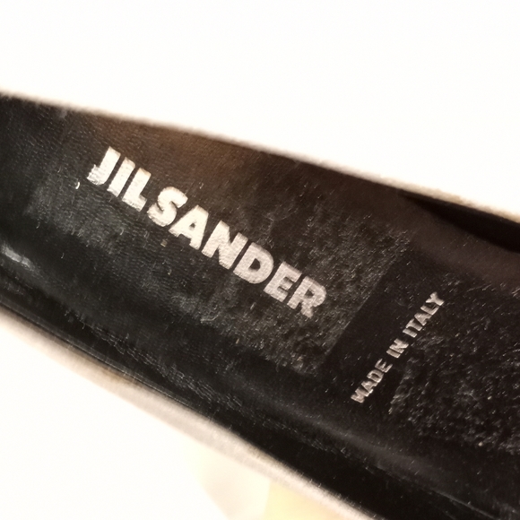 JIL SANDER Silver Satin Pointed Closed-toe Heels - Picture 4 of 12